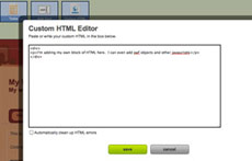 create custom html and css
